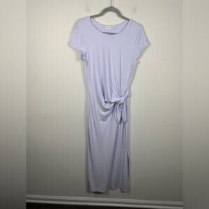 Aritzia WILFRED Fortune Maxi Jersey T- shirt Resort Dress in Lilac Size SL